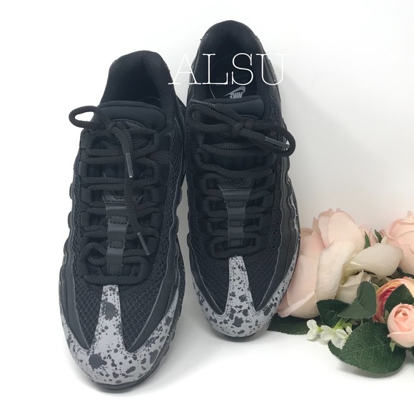 NWT Nike Air Max 95 SE Black White Noir W AUTHENT - Picture 3 of 8